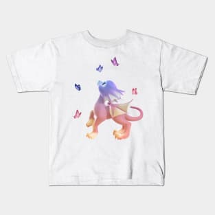 Little Dragon with Butterfly 3 Kids T-Shirt